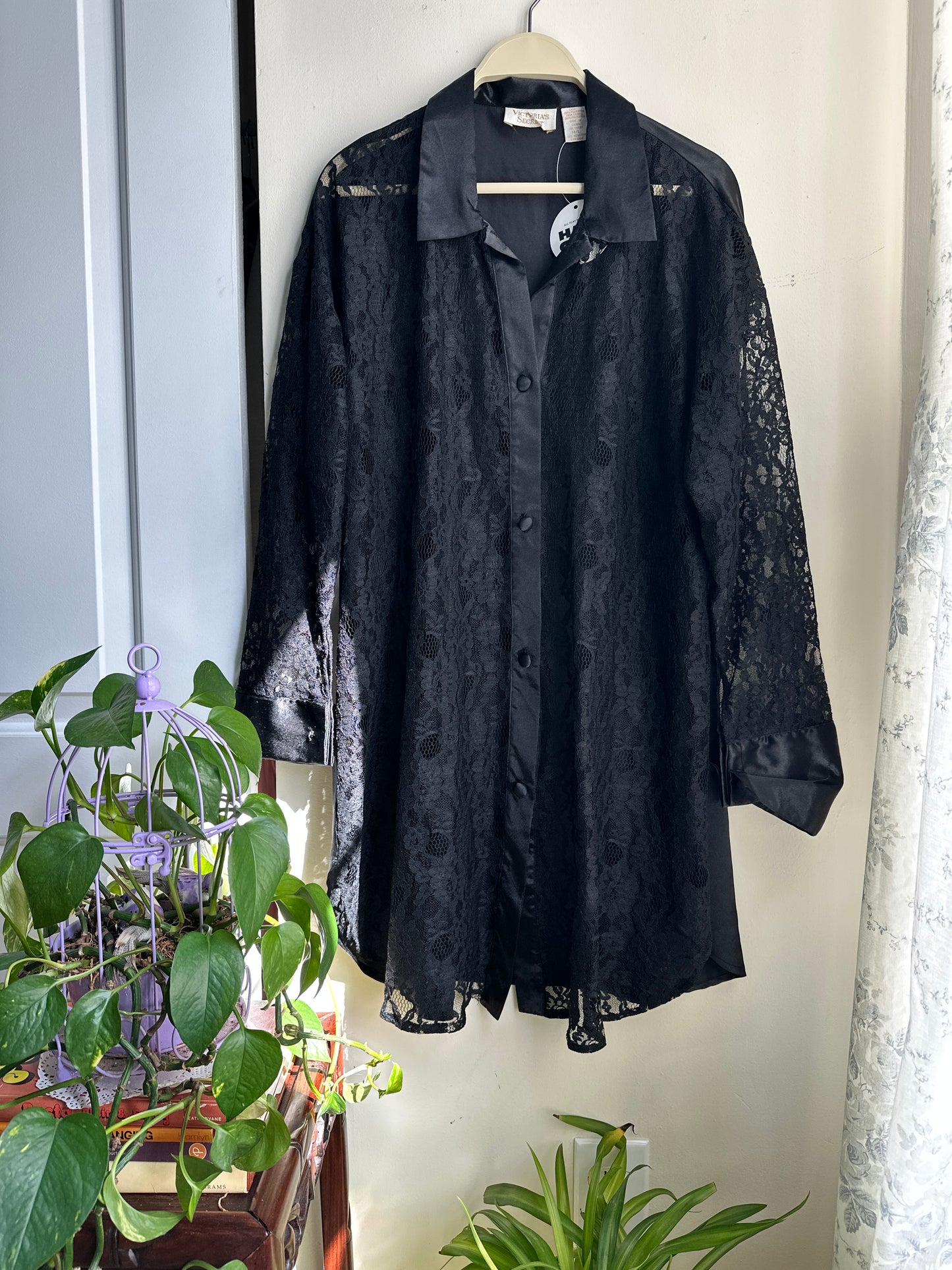 Vintage 90’s Lace Shirt Dress - M/L
