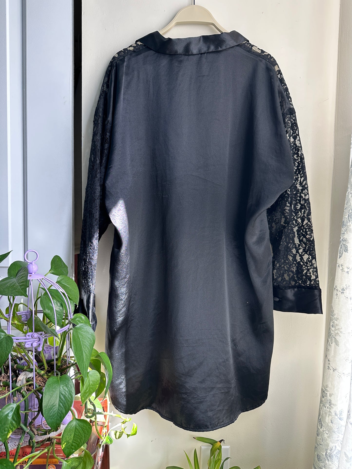 Vintage 90’s Lace Shirt Dress - M/L