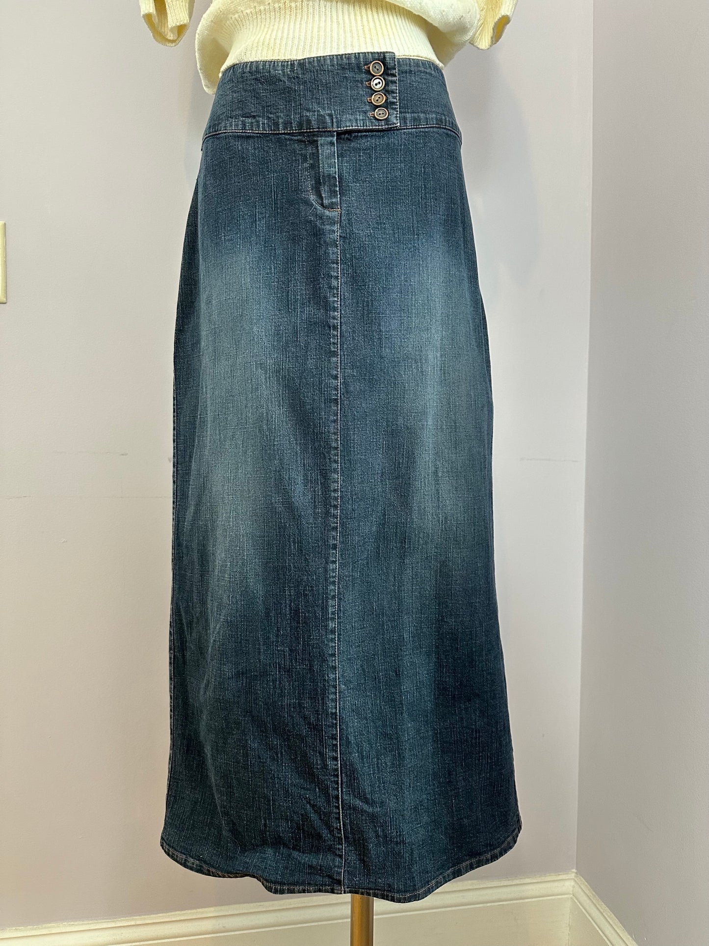 90's Denim Maxi Skirt sz. 8
