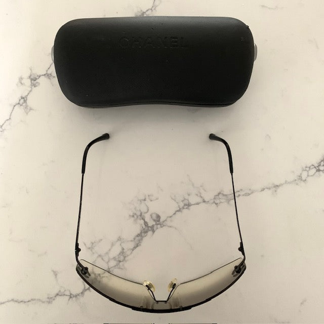 Chanel Y2K Rimless Gray Tinted Sunglasses