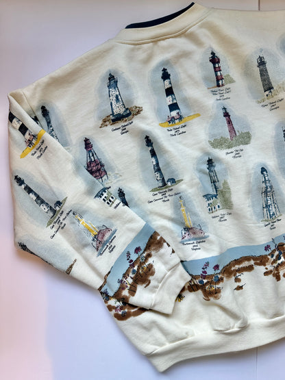 Vintage Lighthouse Sweater - L
