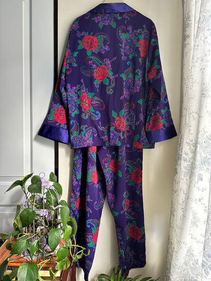 Vintage Purple Paisley Lounge Set - M/L