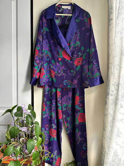 Vintage Purple Paisley Lounge Set - M/L