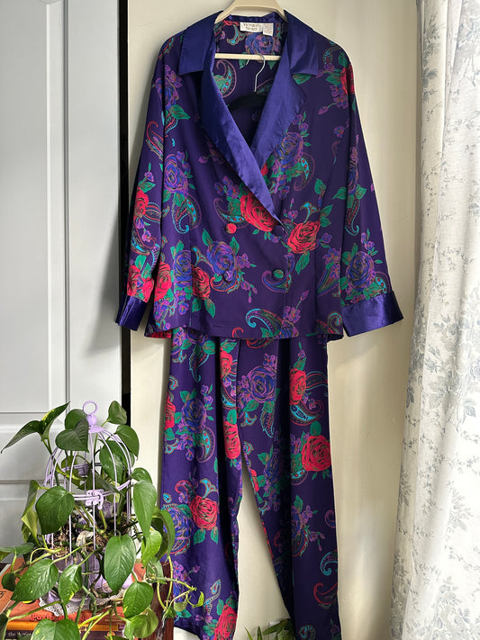 Vintage Purple Paisley Lounge Set - M/L