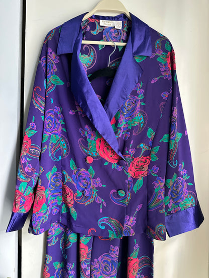Vintage Purple Paisley Lounge Set - M/L