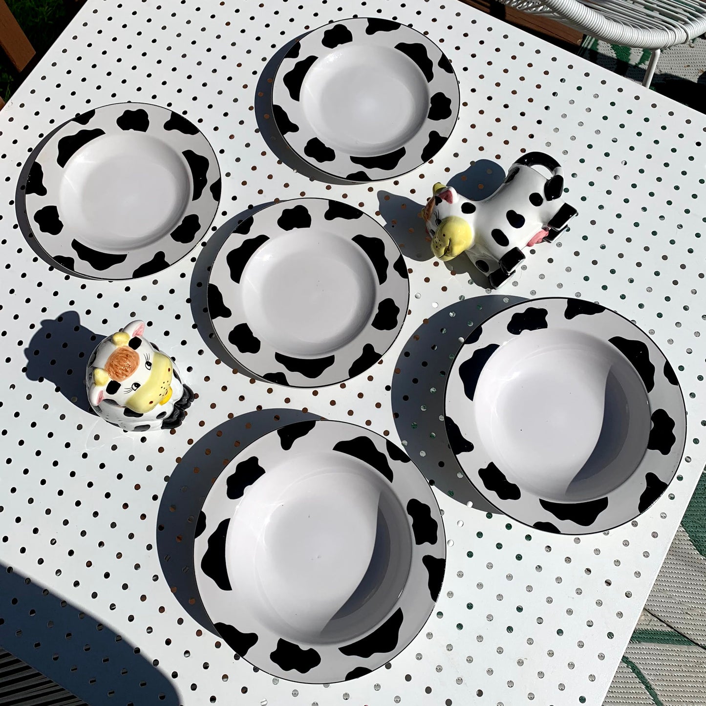 Cow Print Dish Set